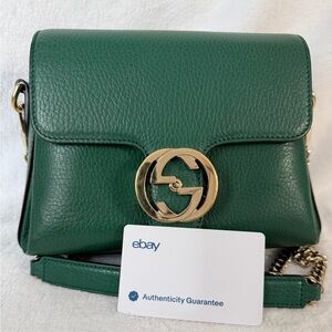 Gucci Emerald Green Interlocking GG Crossbody